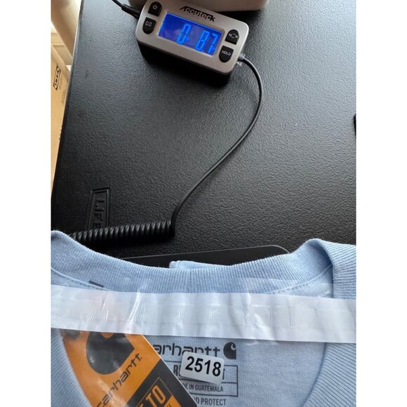 Carhartt T Shirt Mens Medium Blue Relaxed Fit Texas Heavyweight Light Baby - Picture 10 of 10